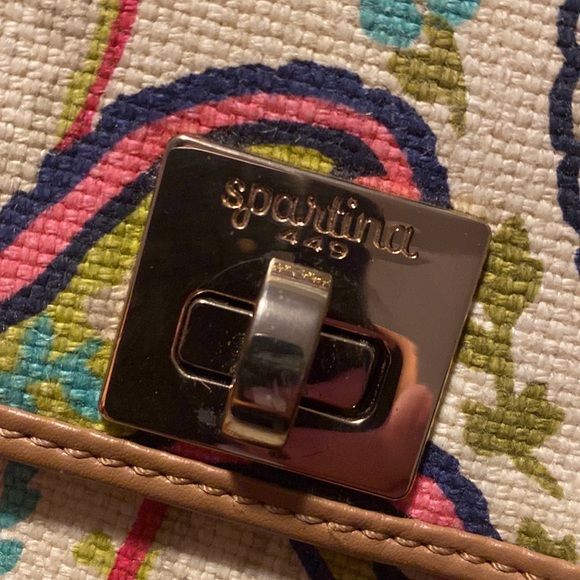 Spartina 449 Daufuskie Island Simple zip shoulder bag Salt Meadow print - Picture 3 of 14